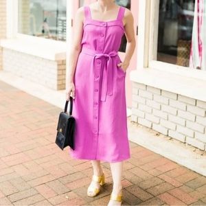 EVERLANE fuchsia midi dress
